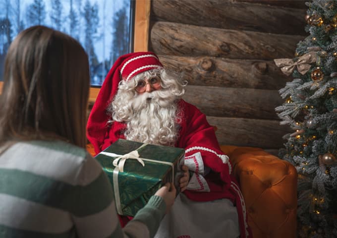 Santa Claus and guest