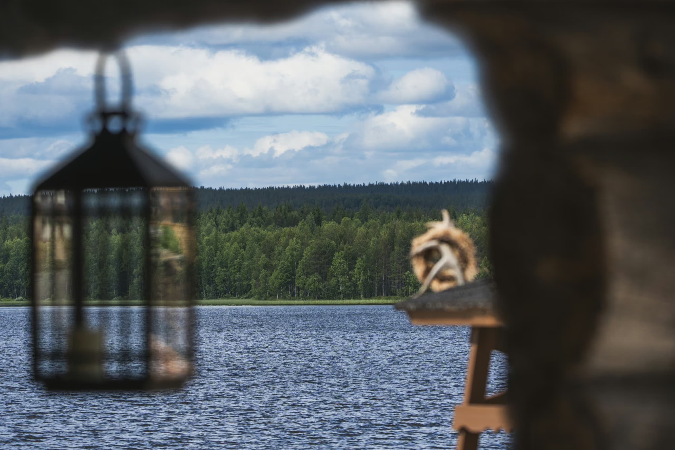 Lake Palojärvi viewed from Aito Resort's Lakeside Sauna