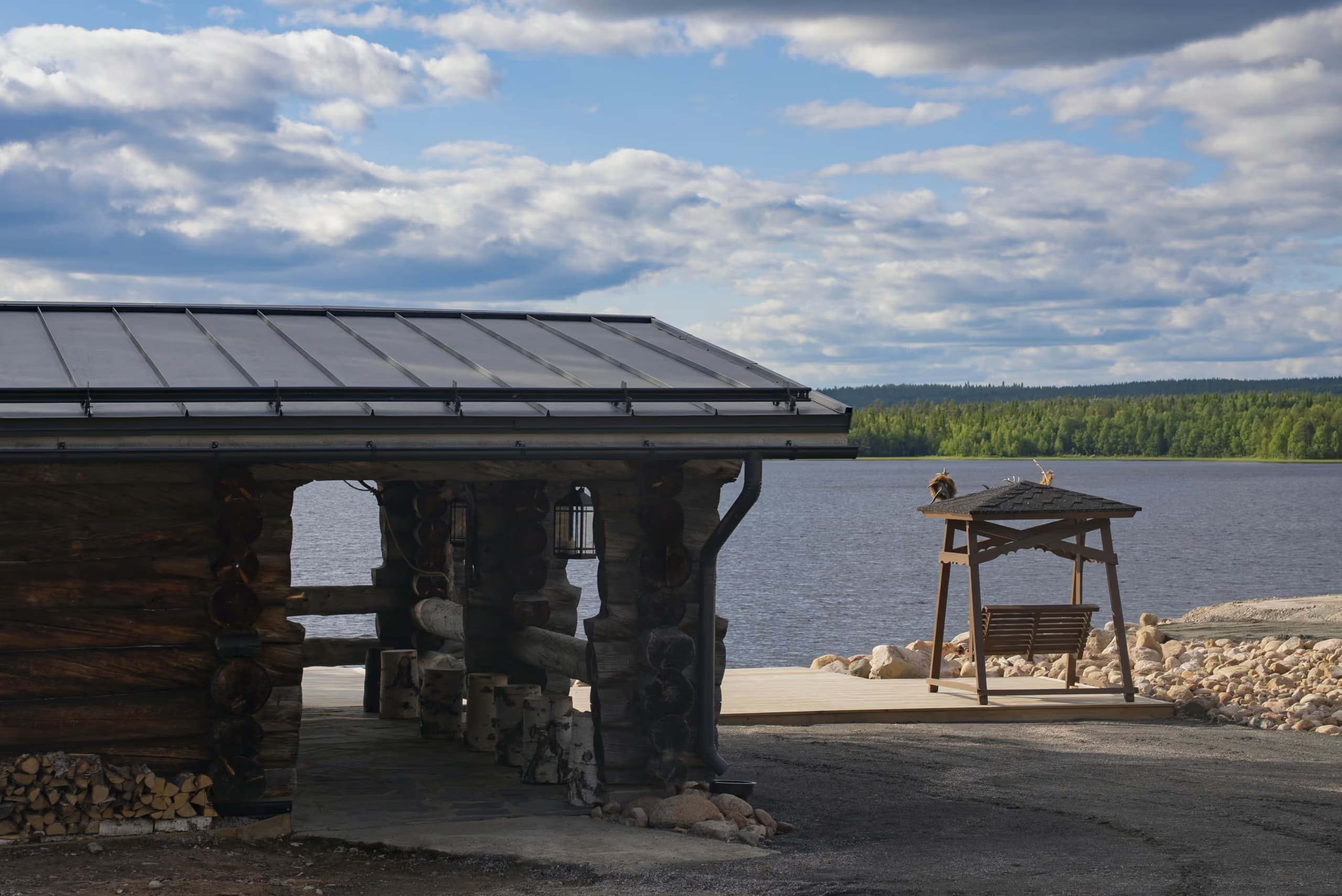 Lakeside Sauna and Lake Palojärvi at Aito Resort