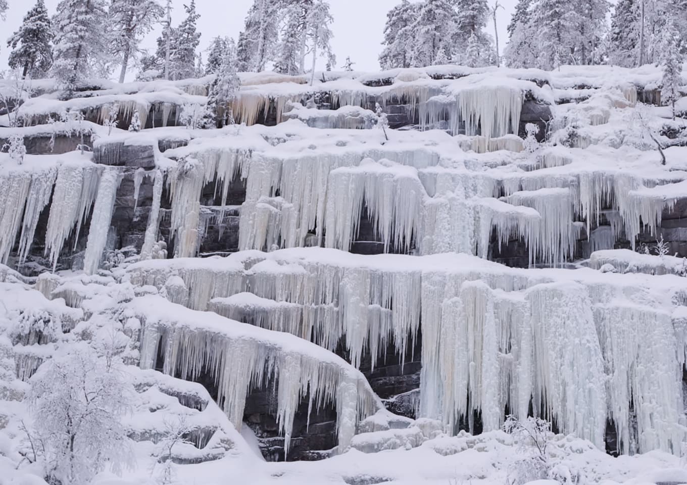Korouoma Frozen Waterfalls
