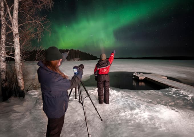 Northern lights and customers