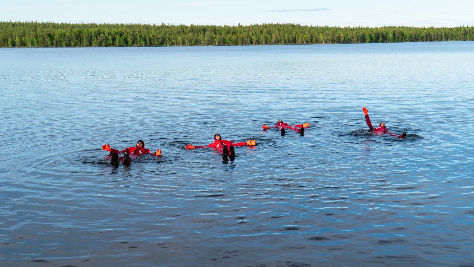 lake floating