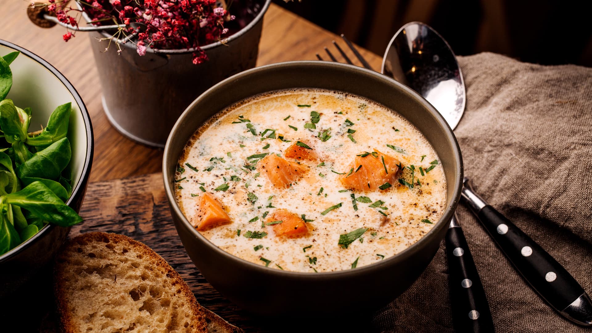 Sopa de salmón