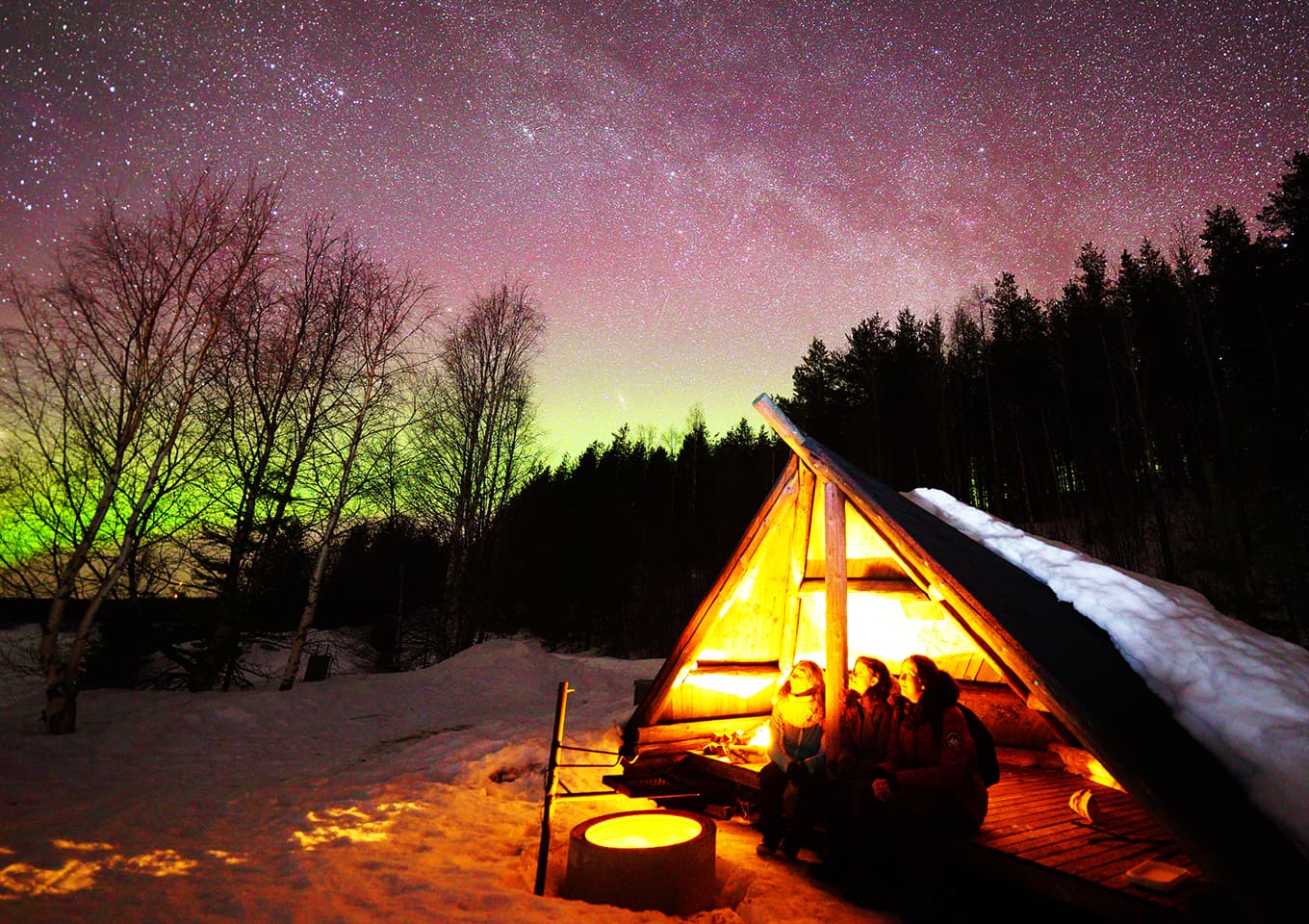 Northern lights and bbq