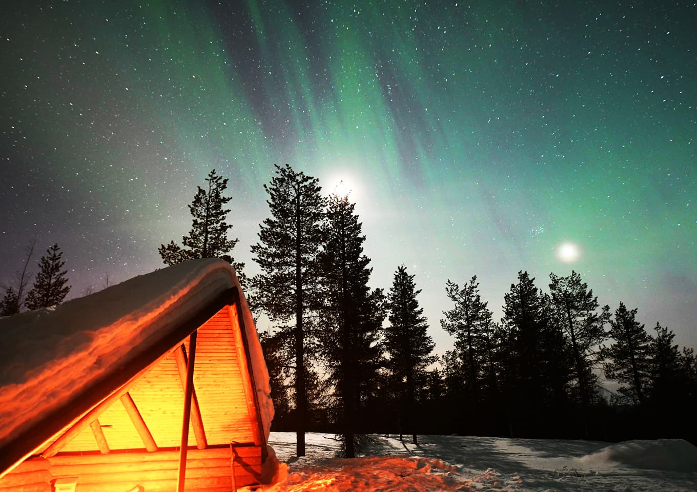 Northern lights and bbq