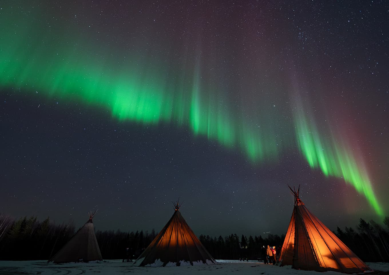 Northern lights and bbq