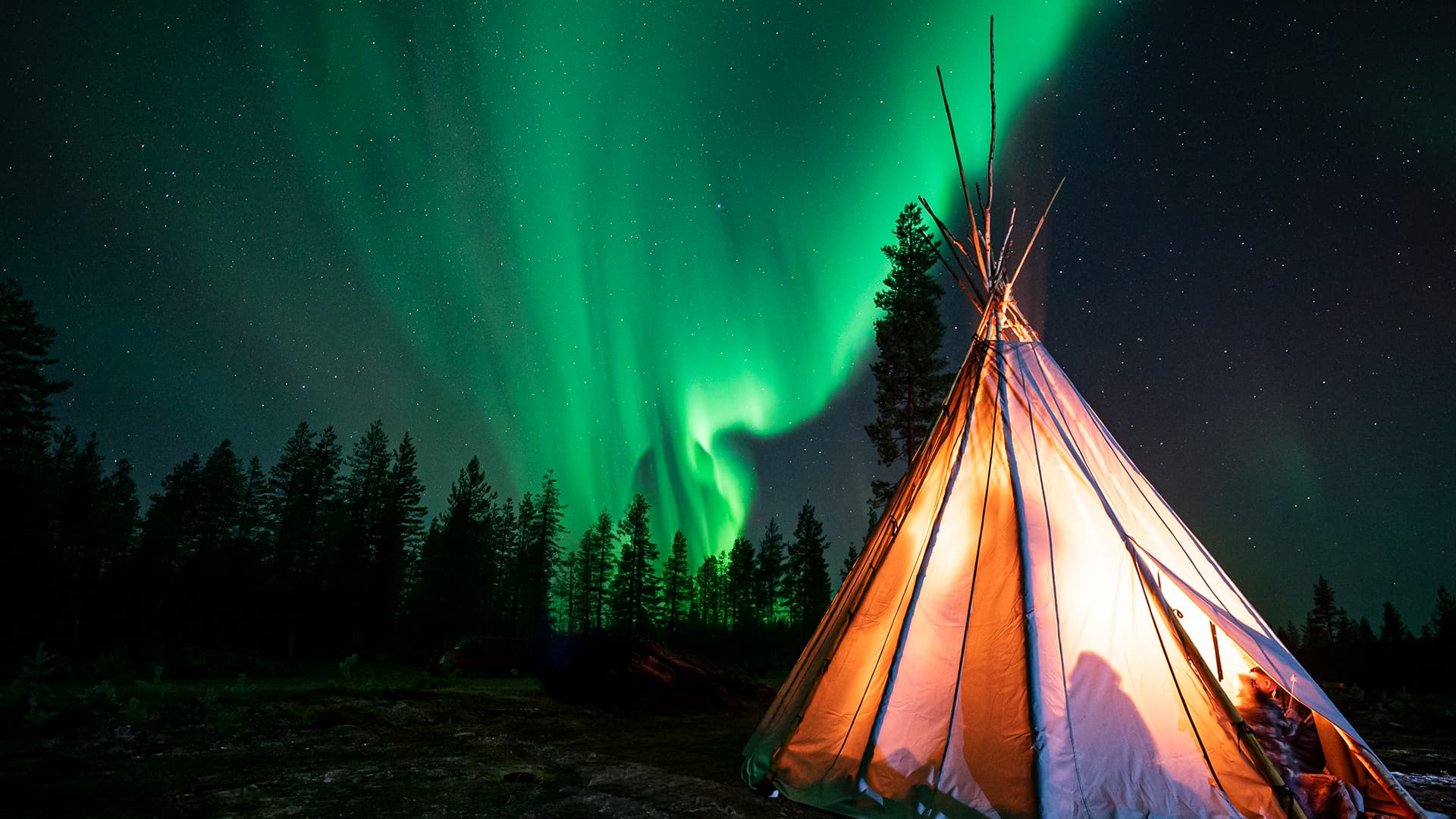 Northern lights and bbq