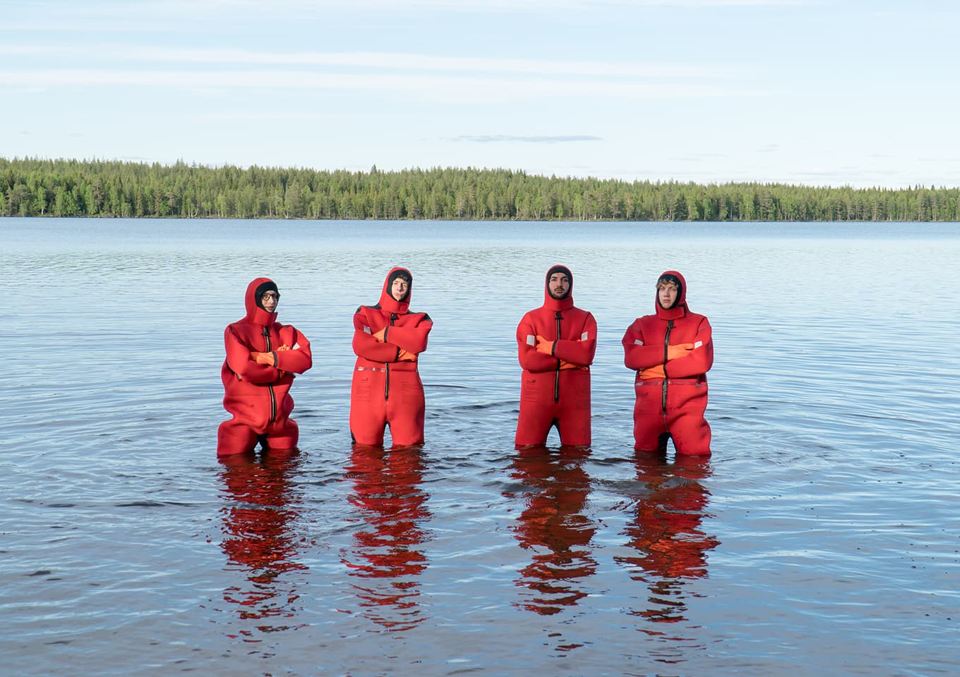Group floating suit photo